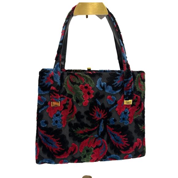 VINTAGE Floral Embroidered Handbag